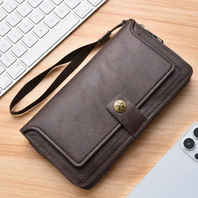 Men's Zipper Long Wallet
